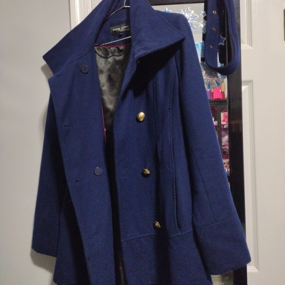 Black Rivet Coat - Picture 3 of 8